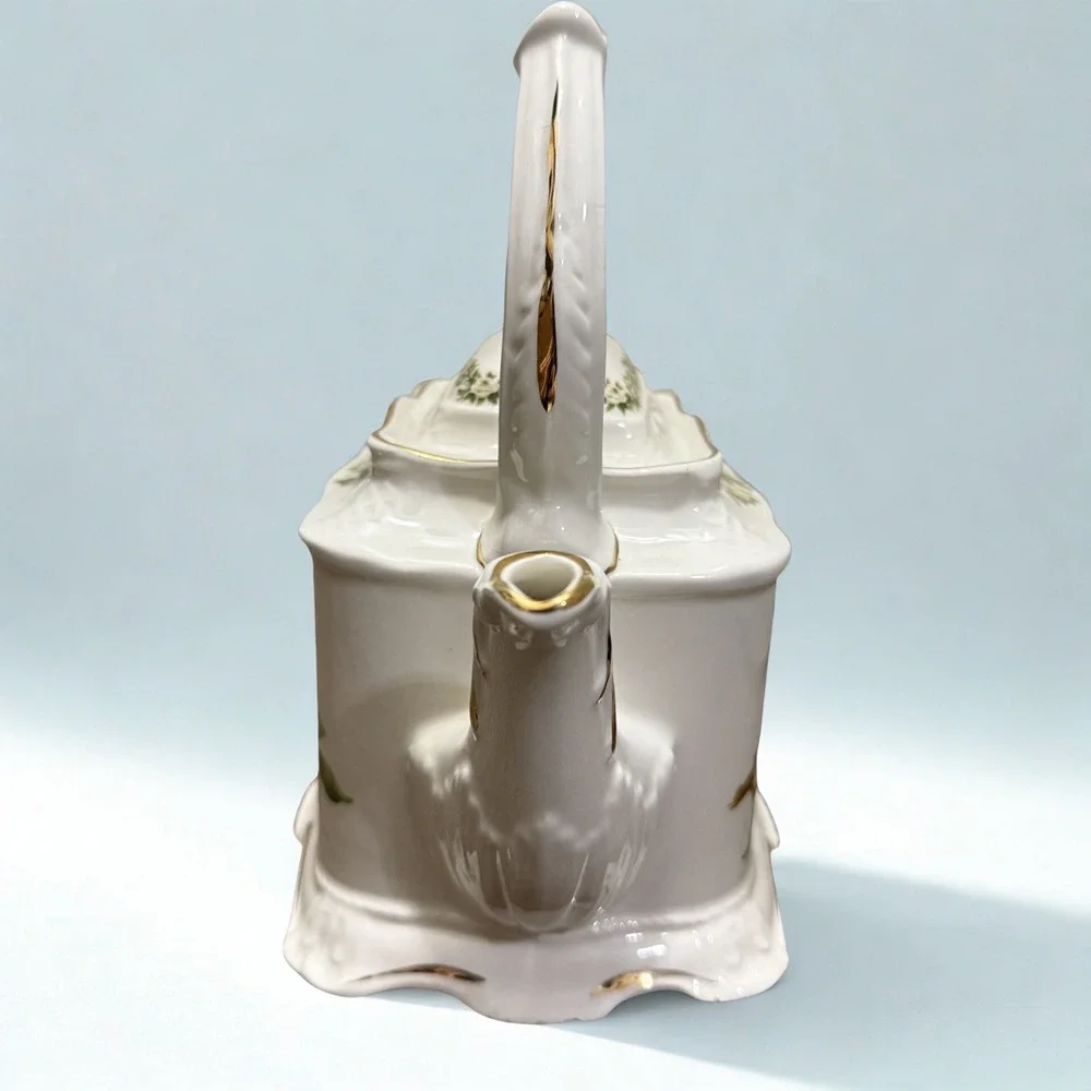 Rare Vtg Crown Dorset English Carriage‎ Style Magnolia Floral Teapot